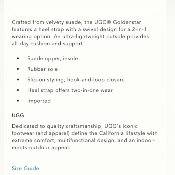 UGG Women’s Golden Star Clog 7.5 NIB - Picture 4 of 4